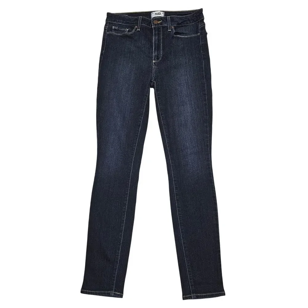 PAIGE Hoxton Ultra Skinny in Sania Medium to Dark Blue Wash Size 30